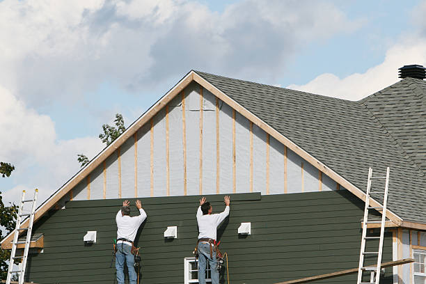 Professional Storm Damage Siding Repair technician working in Thorofare, NJ
